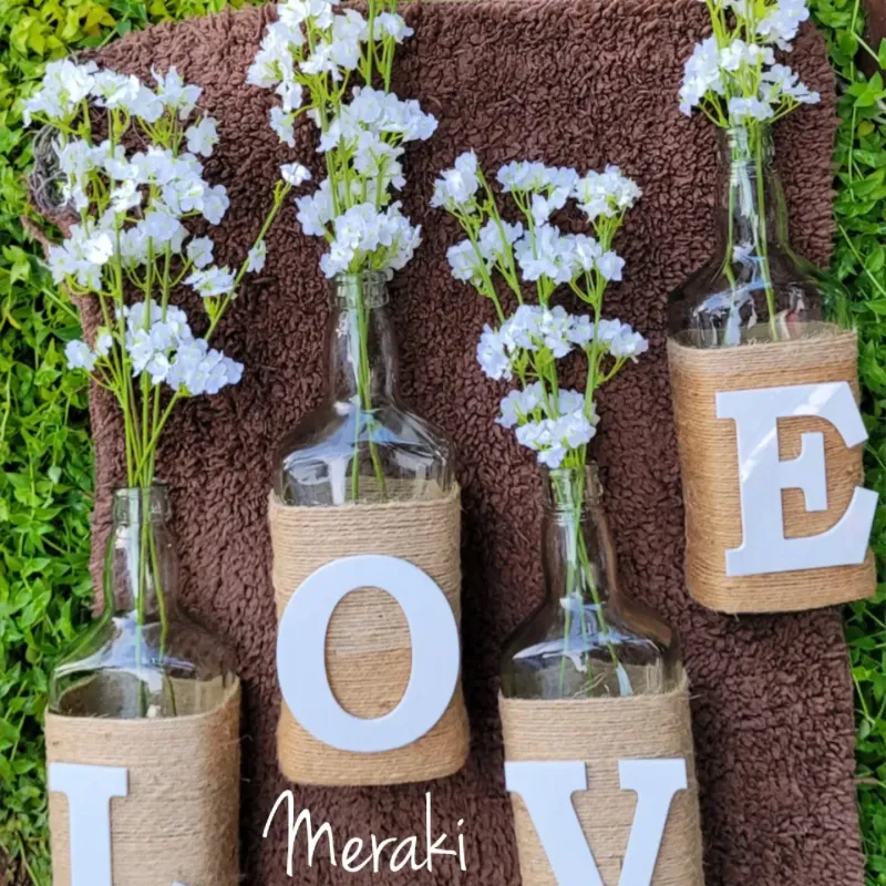 Decorated Wedding Bottles