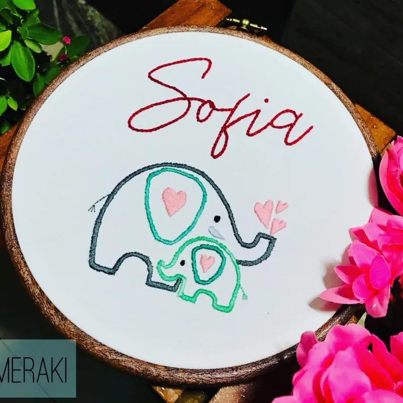 Mother's Love Embroidered Hoop