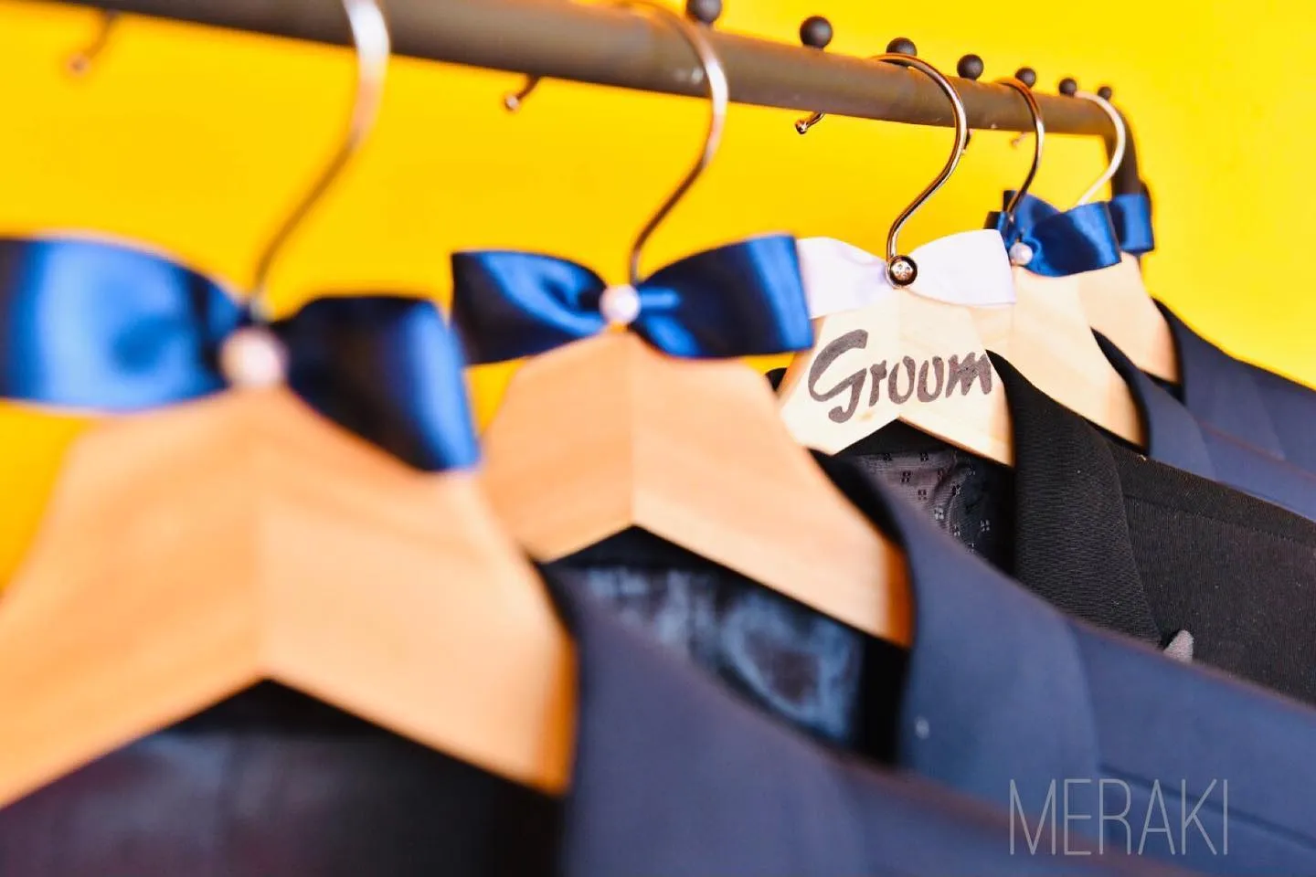 Hangers for the groom and his squad